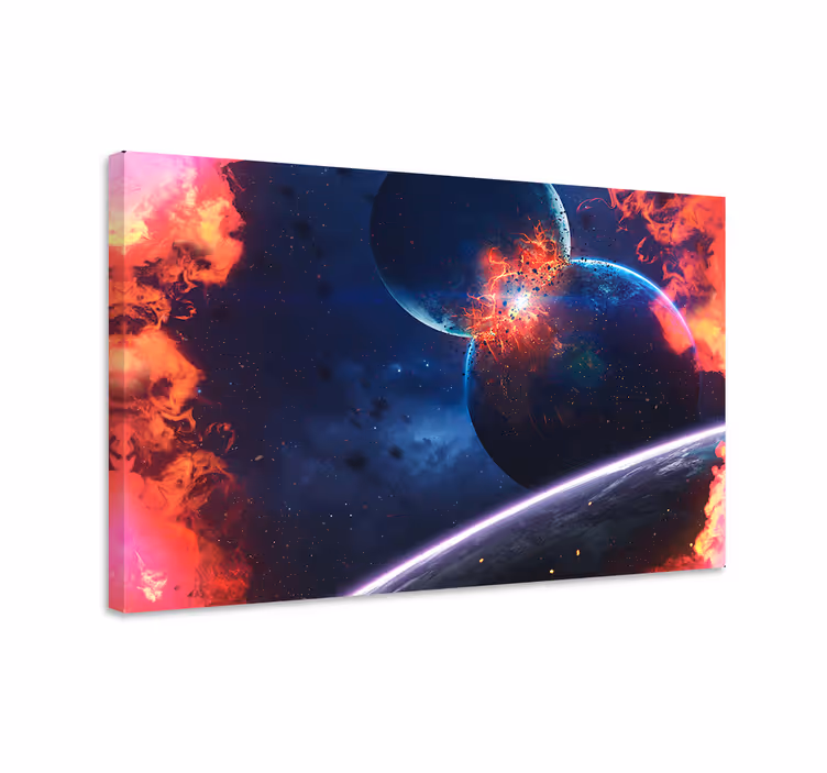 Cuadro flores evento de colisión celestial - TenVinilo