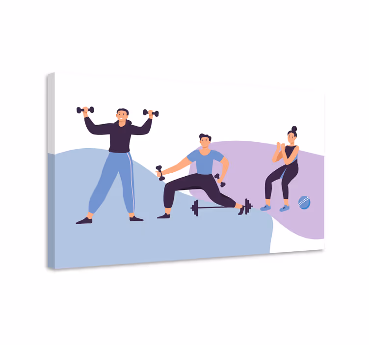 Cuadro deporte entrenamiento para entusiastas del fitness - TenVinilo