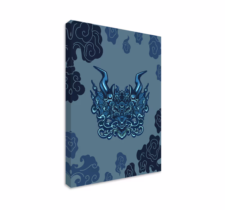Cuadro de mandala inspirado en dragón - TenVinilo
