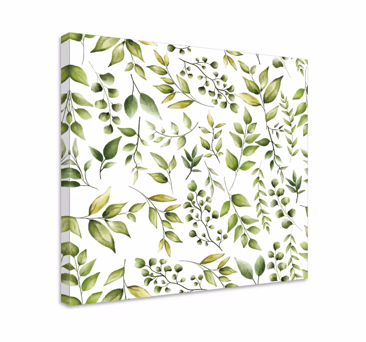 Cuadro de flores patrón de vegetación lujosa - TenVinilo