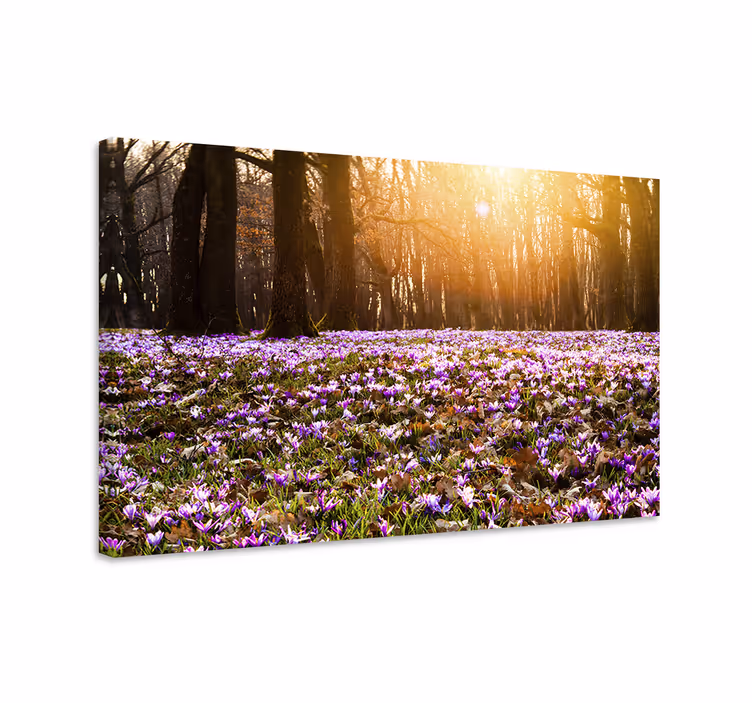 Cuadro de flores paisaje primaveral en flor - TenVinilo
