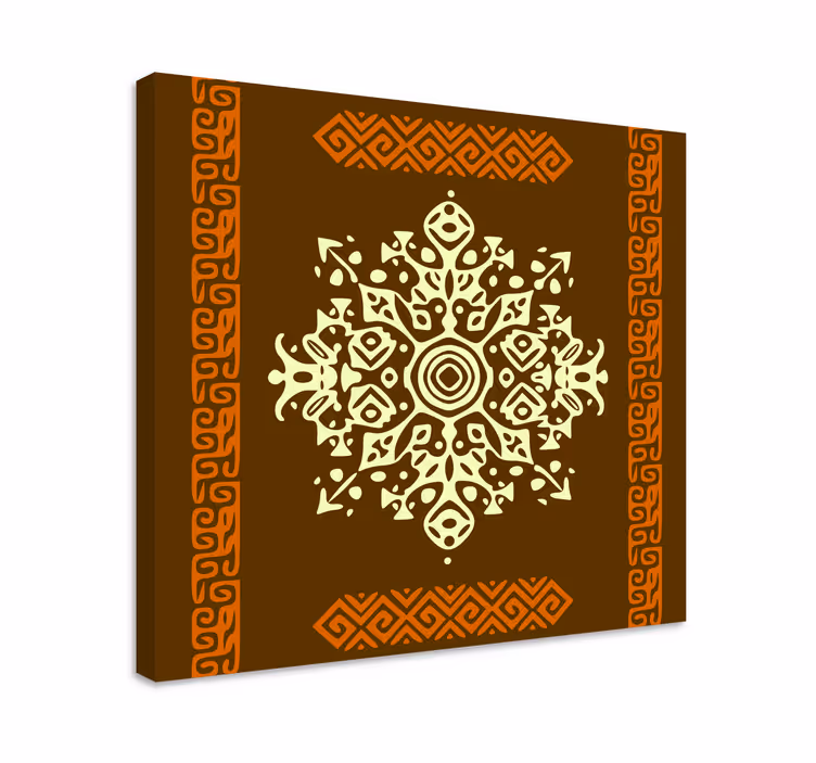 Cuadro ornamental de patrón geométrico intrincado - TenVinilo