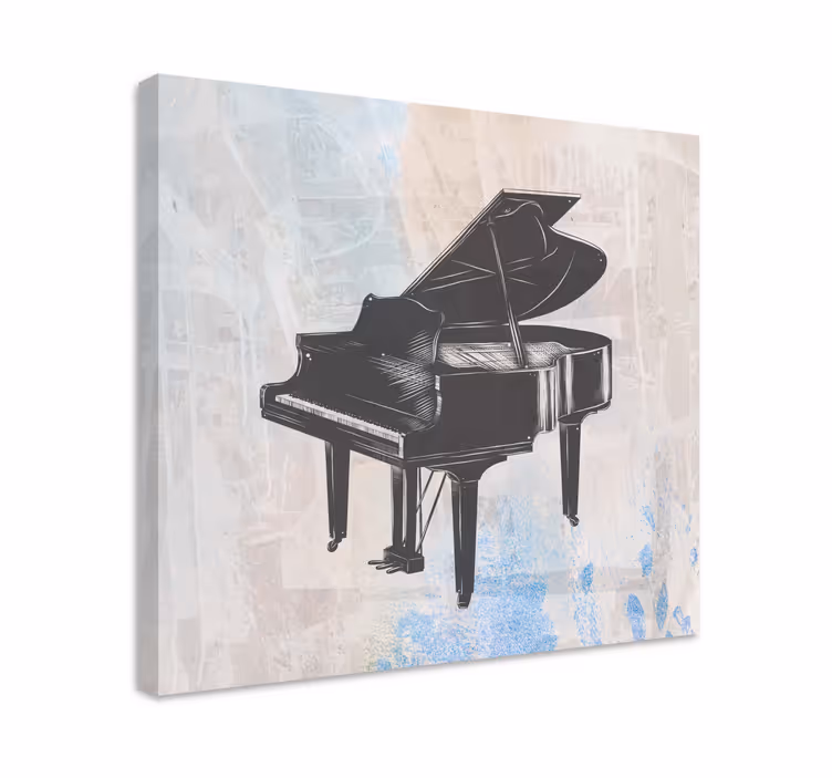 Cuadro musical estilo piano de cola - TenVinilo