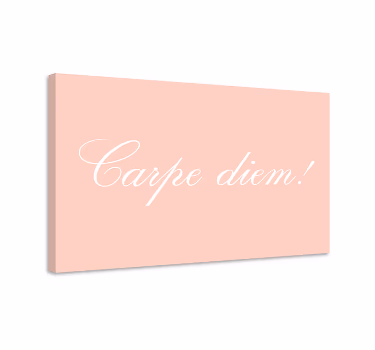 Cuadro frase motivadora Carpe diem letras delicadas - TenVinilo