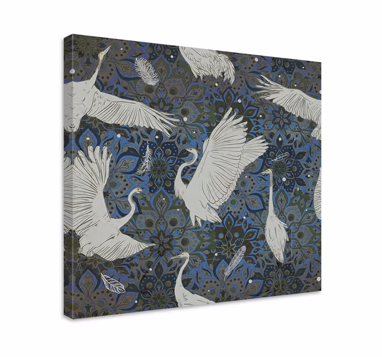 Cuadro de peces danza de grúas elegantes - TenVinilo