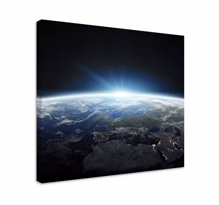 Cuadro paisajes Diseño espacial planeta tierra - TenVinilo