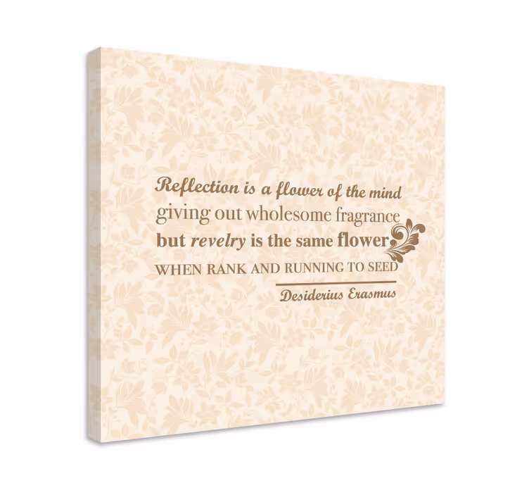Cuadro frase reflejo floral - TenVinilo