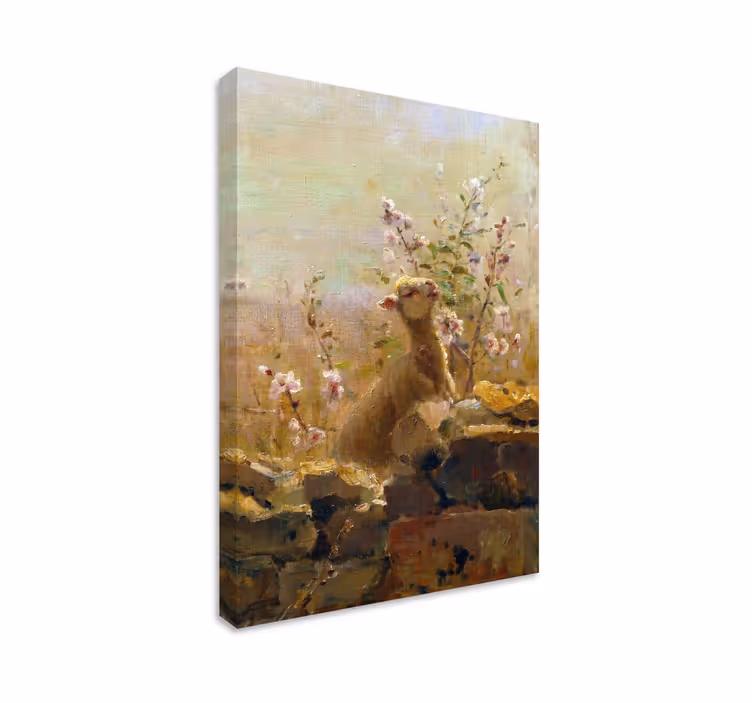 Cuadro animales encuentro con ovejas - TenVinilo