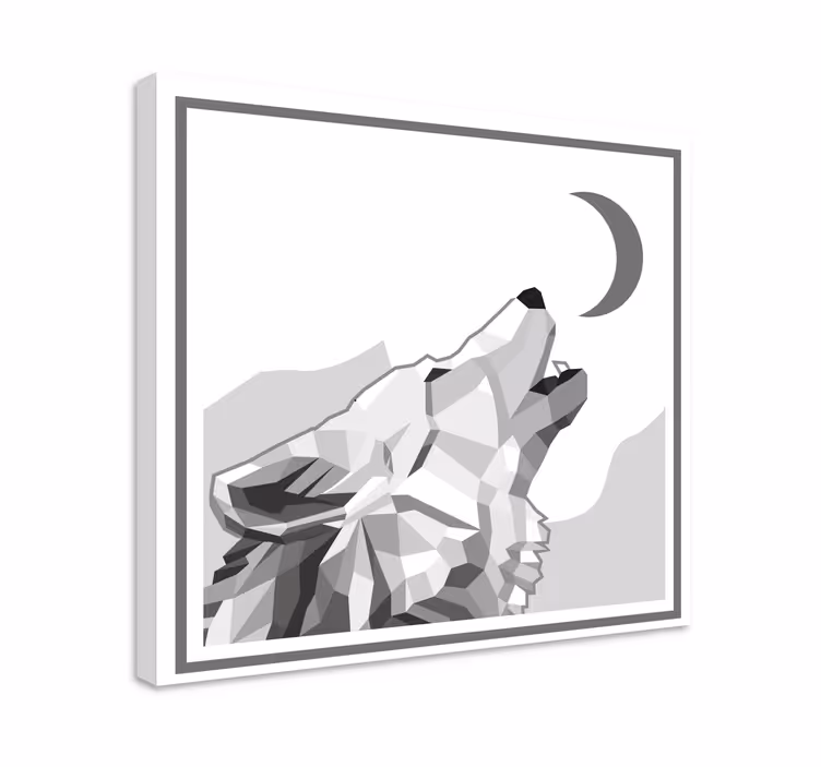 Cuadro de perro lobo aullador - TenVinilo