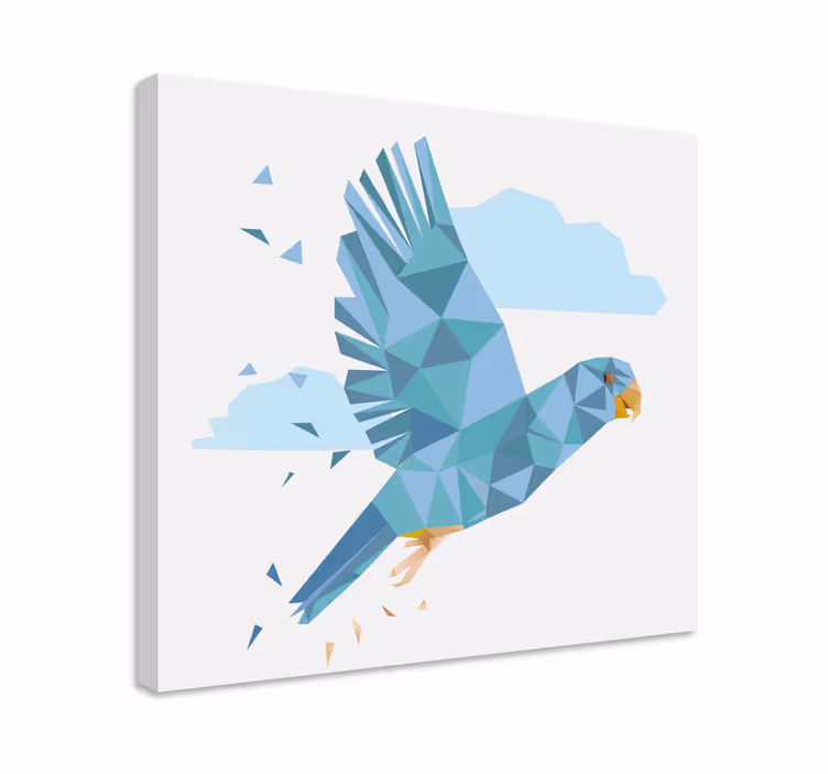 Cuadro aves pájaro azul volador - TenVinilo