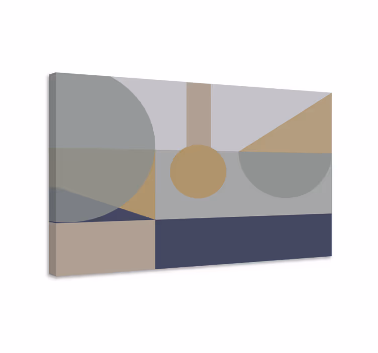 Cuadro figuras geométricas exhibición formas abstractas - TenVinilo