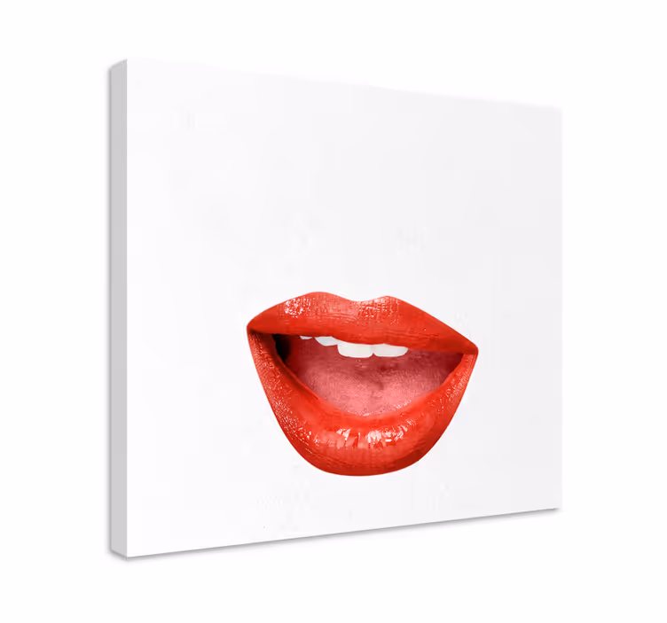 Cuadro moderno Labios rojos realistas - TenVinilo