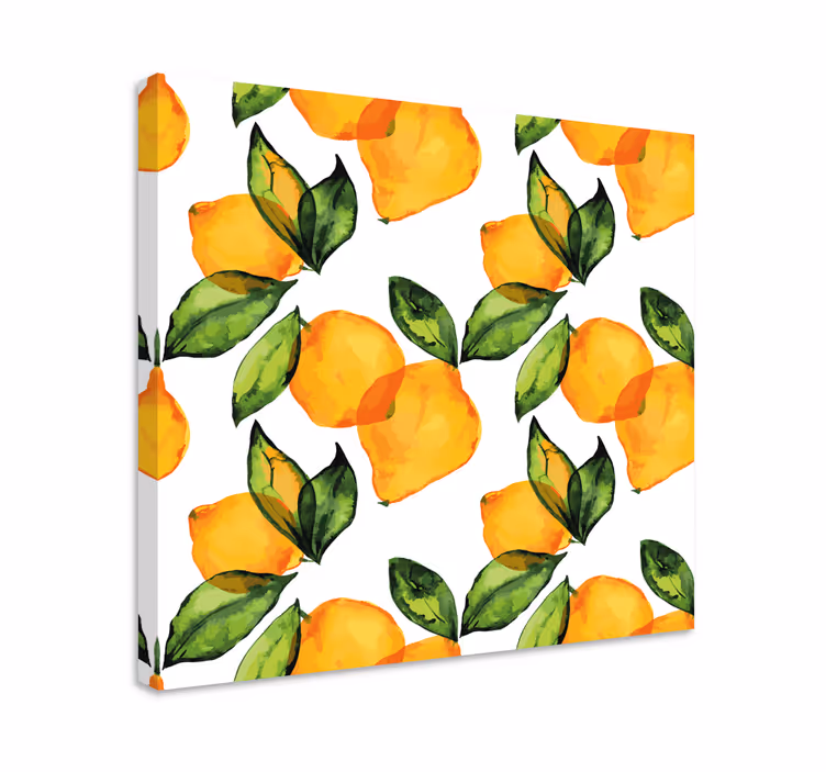 Cuadro de flores Limón al estilo mediterráneo - TenVinilo
