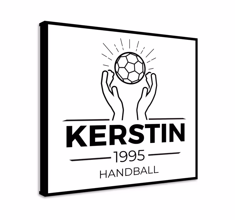Cuadro juvenil diseño de balonmano personalizado - TenVinilo