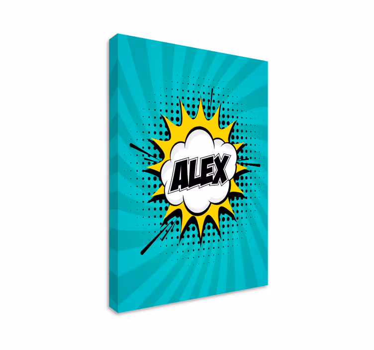 Cuadro personalizable arte Pop Nombre - TenVinilo