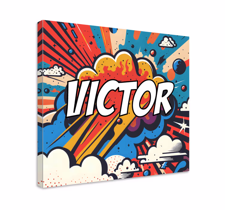 Cuadro personalizable arte Pop con nombre - TenVinilo