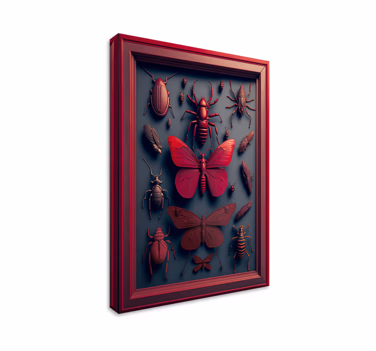 Cuadro para salón colección de insectos - TenVinilo