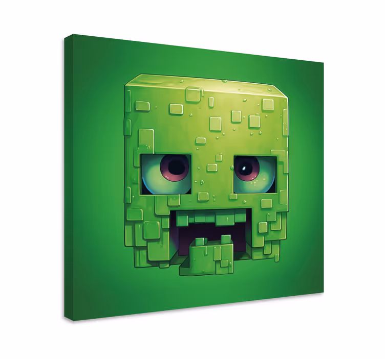 Cuadro decorativo de personaje espeluznante de pixel art - TenVinilo