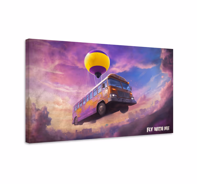Cuadro decorativo videojuego escena del autobús volador - TenVinilo
