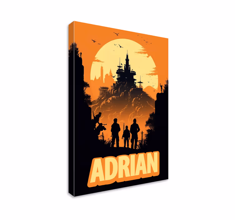 Cuadro decorativo videojuego aventura personalizada - TenVinilo
