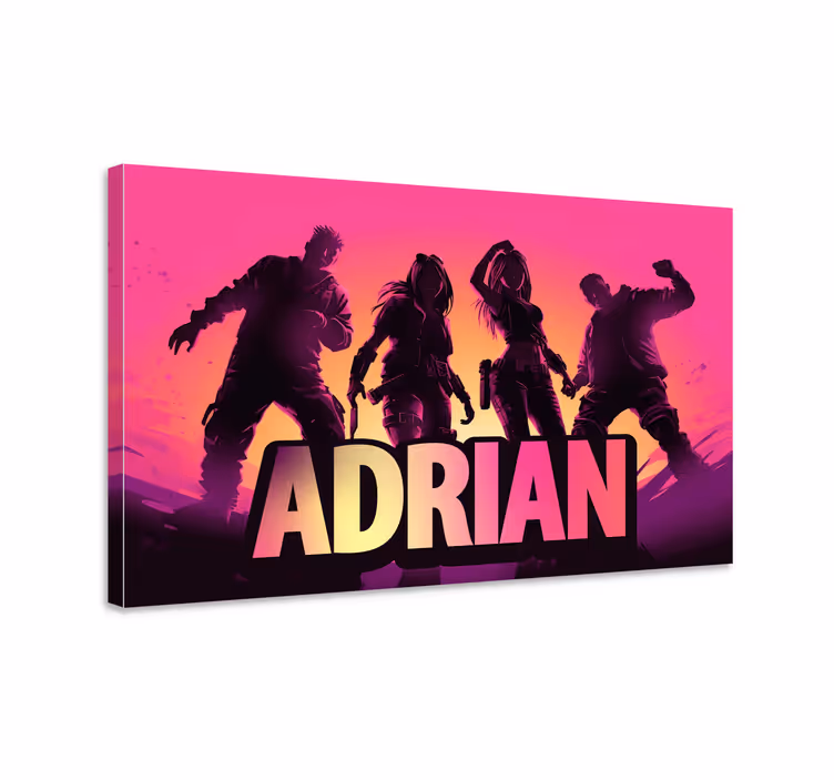 Cuadro decorativo videojuego personajes bailando - TenVinilo