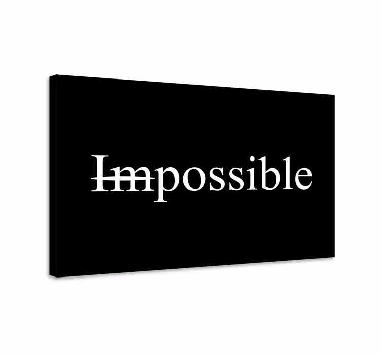 Cuadro motivador imposible posible - TenVinilo