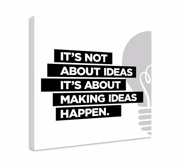 Cuadro motivador ideas base para el éxito - TenVinilo