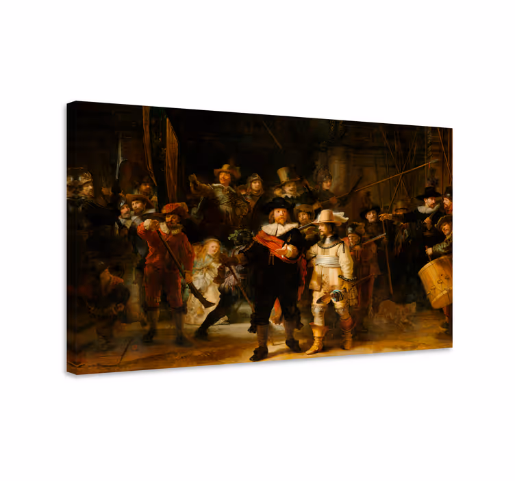 Cuadro artístico La Ronda de noche de Rembrandt - TenVinilo