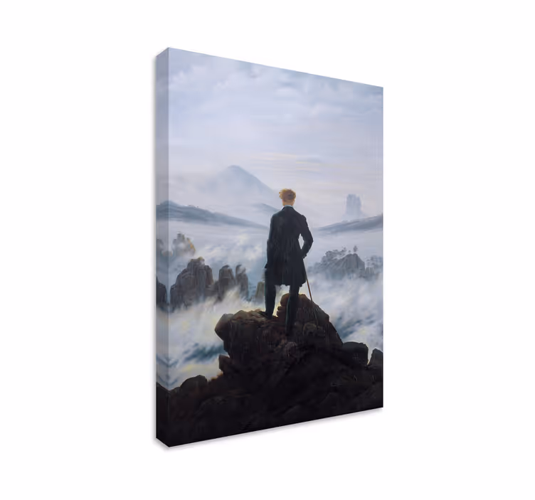 Cuadro El caminante sobre el mar de nubes - TenVinilo