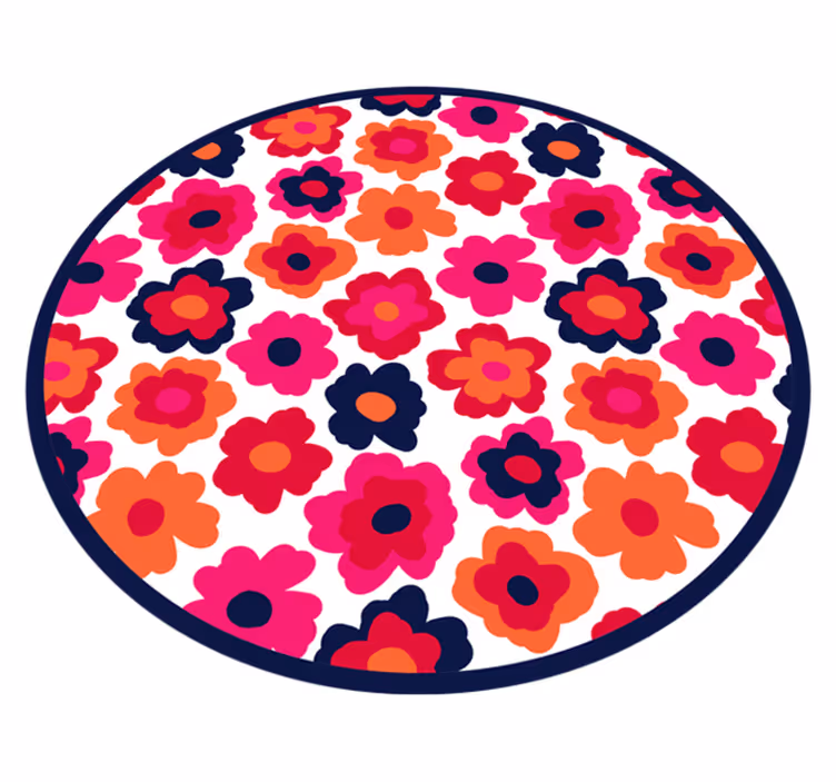 Alfombra vinílica flores amapola roja - TenVinilo