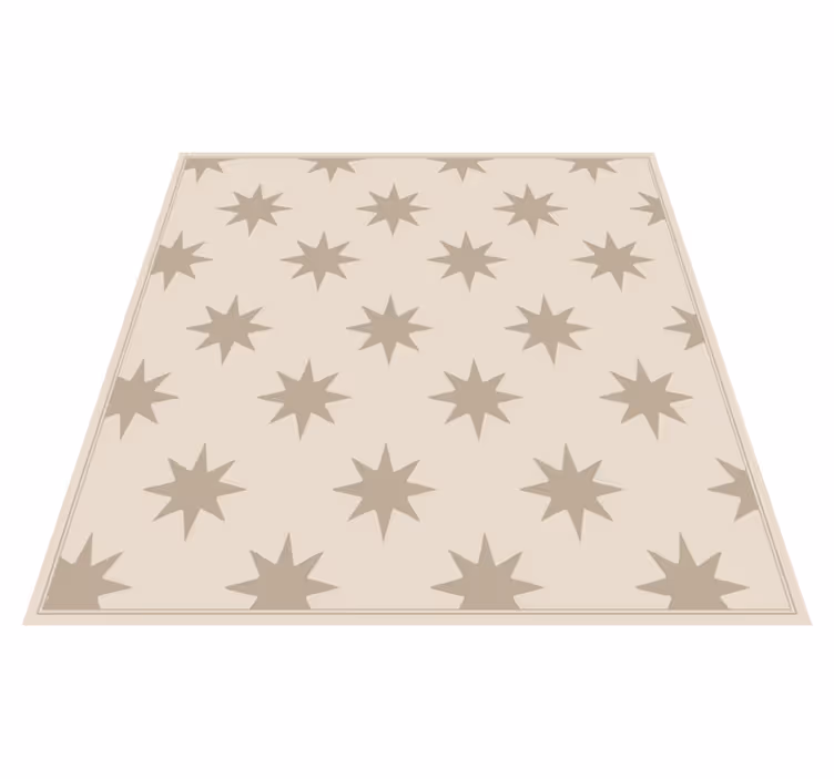 Alfombra de vinilo para cocina motivo beige estrellado - TenVinilo