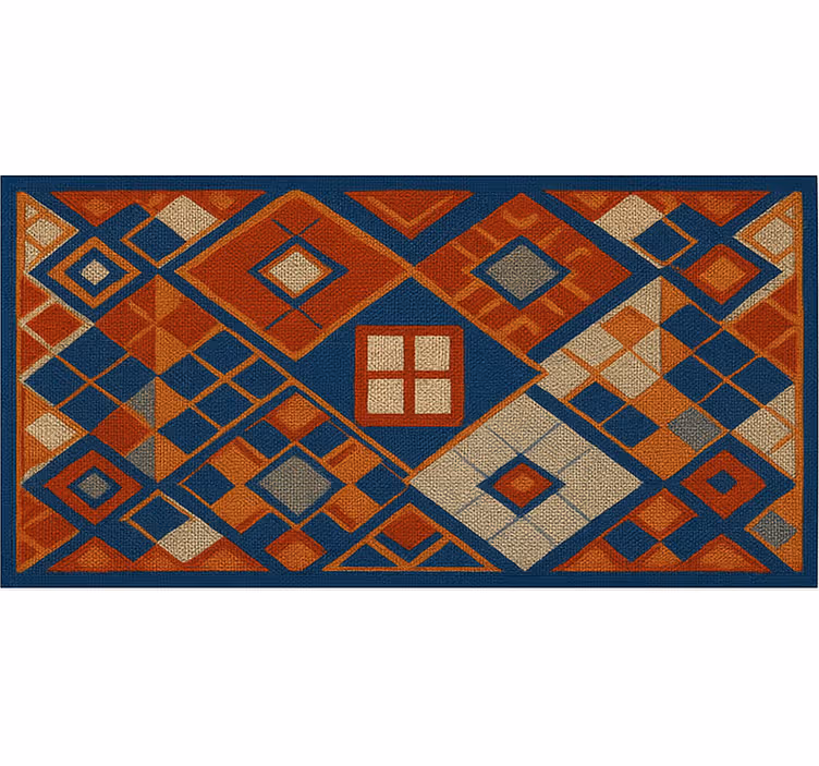 Alfombra de vinilo para cocina motivo geométrico diamante - TenVinilo