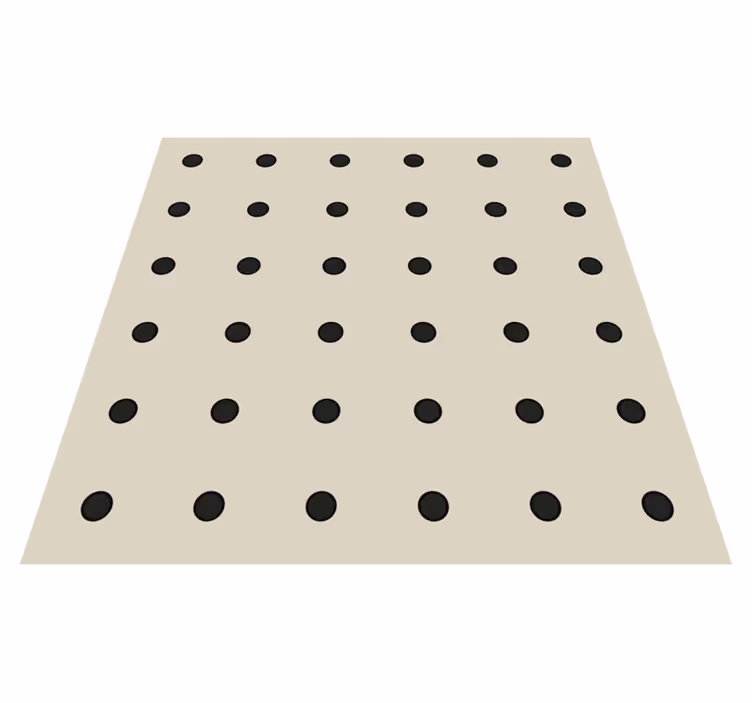 Alfombra de vinilo para cocina patrón de lunares beige - TenVinilo