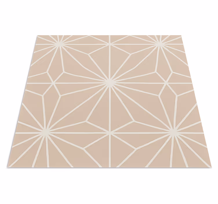 Alfombra de vinilo para cocina patrón estrellas beige - TenVinilo