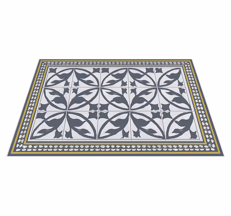 Alfombra vinílica salón estilo encaústico - TenVinilo