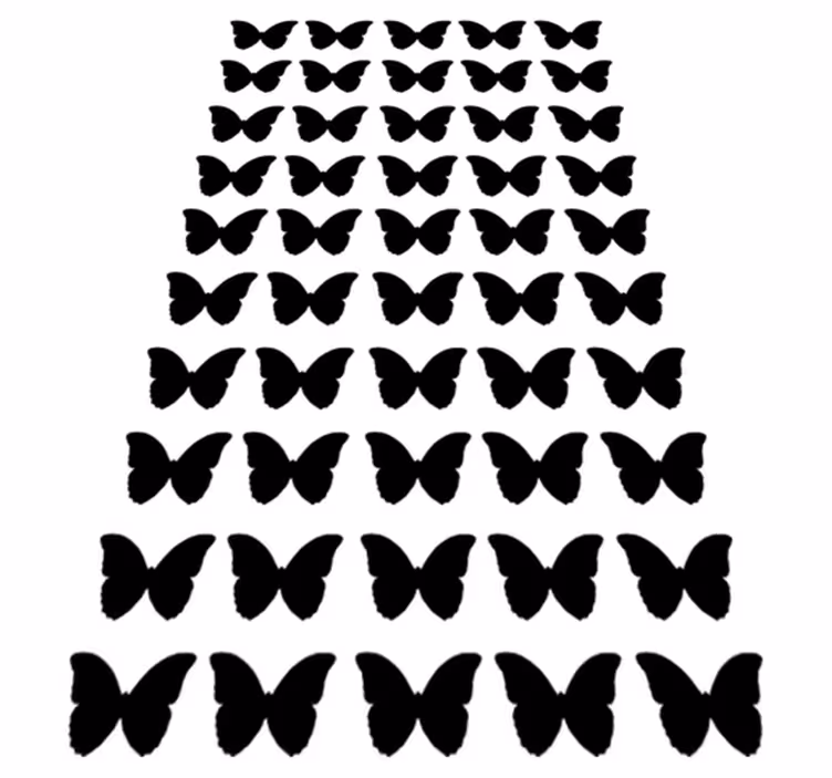 Alfombra vinílica animales mariposas voladoras negras - TenVinilo