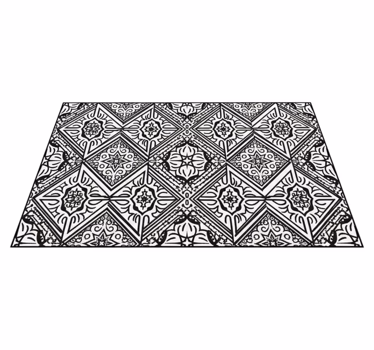 Alfombra de vinilo para cocina contraste audaz kaleidoscopio - TenVinilo