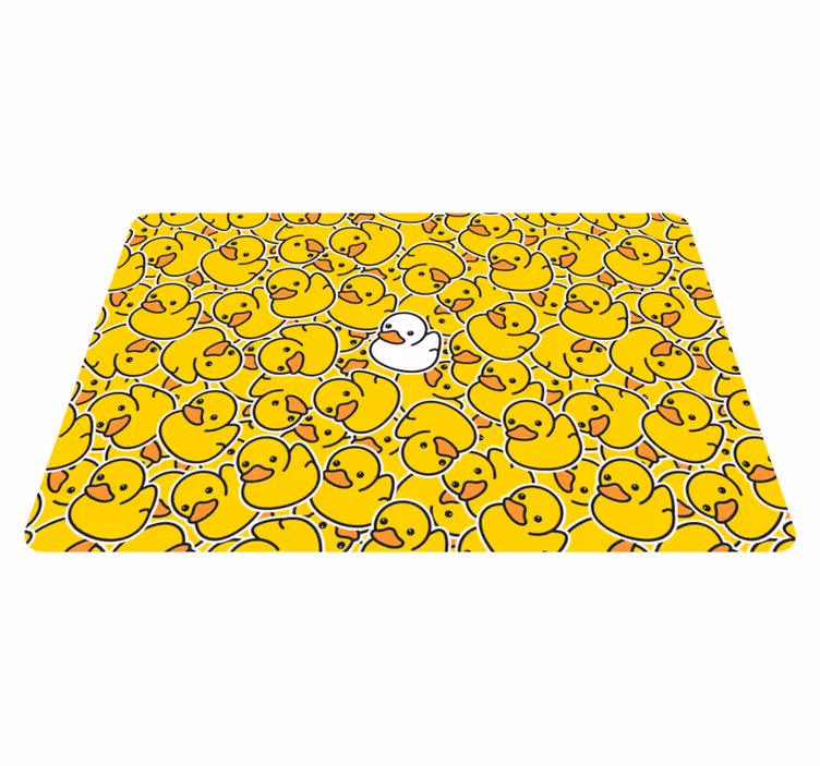 Alfombra vinílica animales pato blanco diferente - TenVinilo