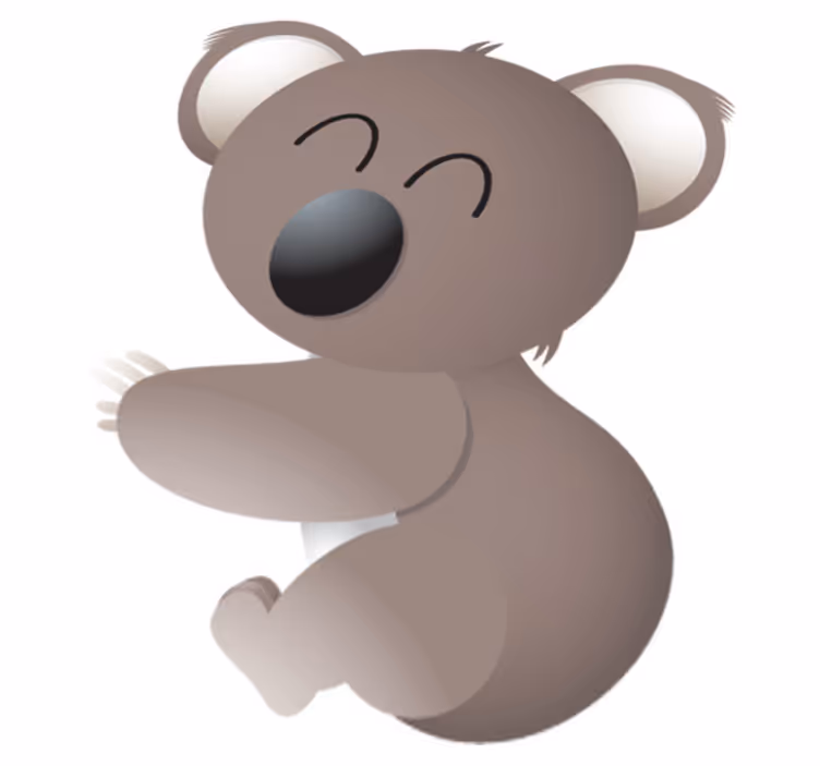 Alfombra vinílica animales koala feliz - TenVinilo