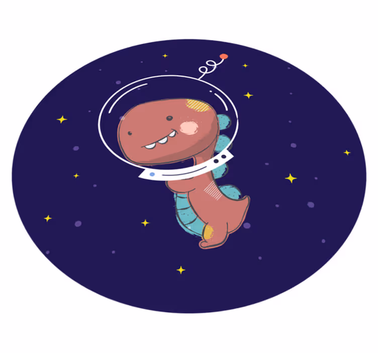 Alfombra vinílica animales t-rex del espacio - TenVinilo