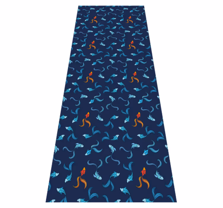 Alfombra vinílica animales pez naranja único - TenVinilo