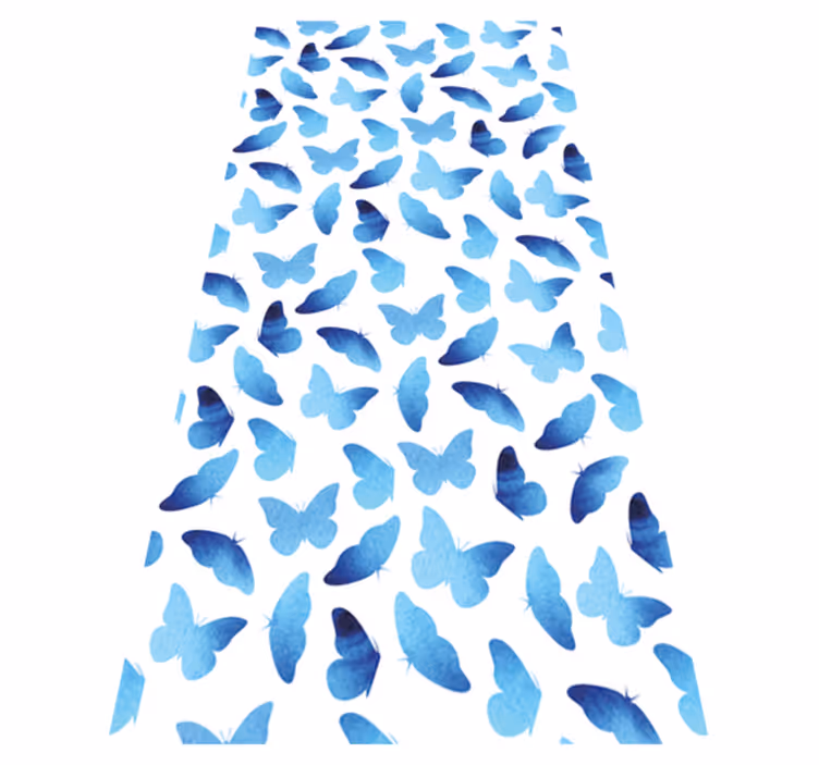Alfombra vinílica animales mariposas pintadas - TenVinilo
