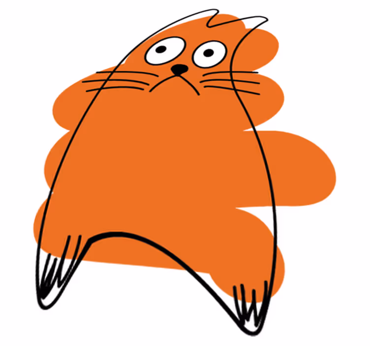 Alfombra vinílica animales silueta original naranja - TenVinilo