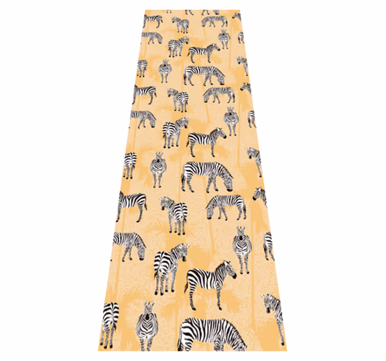 Alfombra vinílica animales con estampado de cebra - TenVinilo