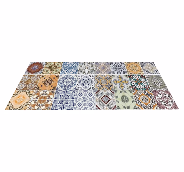 Alfombra de vinilo para cocina estilo mediterráneo ecléctico - TenVinilo