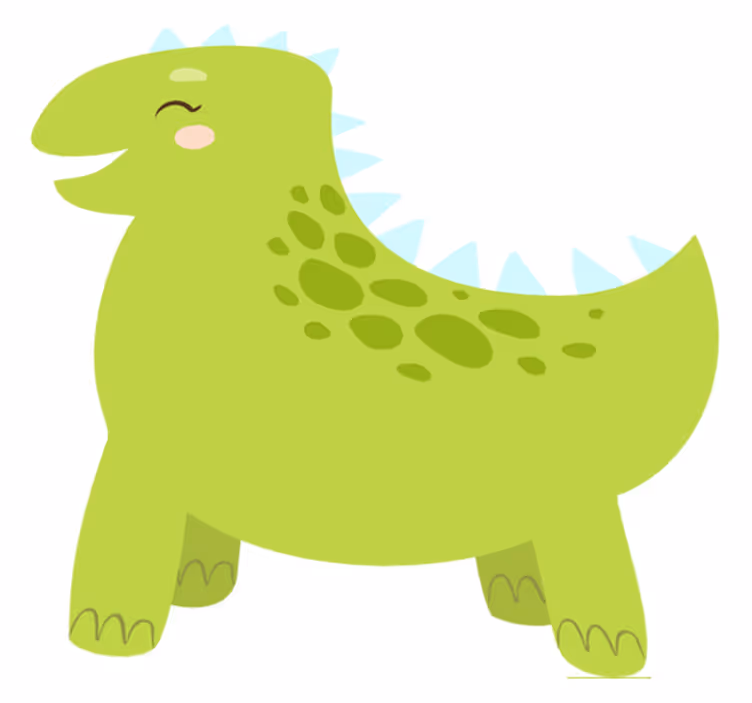 Alfombra vinílica animales personaje de dinosaurio feliz - TenVinilo