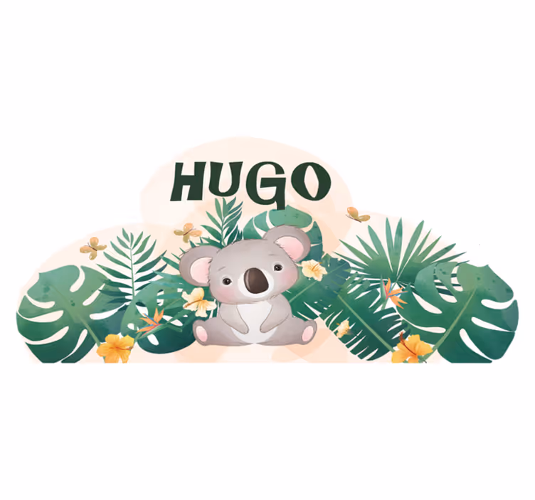 Alfombra vinílica animales tema selva koala - TenVinilo