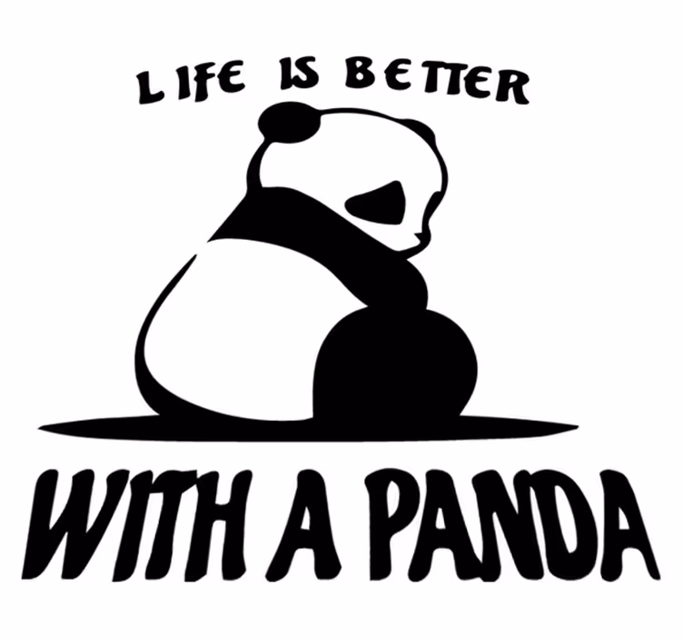 Alfombra vinílica animales ilustración de panda - TenVinilo