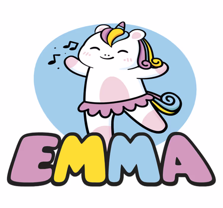 Alfombra vinílica animales bailarina unicornio - TenVinilo