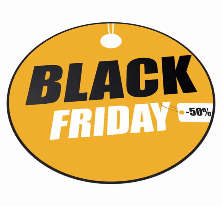 Alfombra vinílica black friday círculo personalizado - TenVinilo